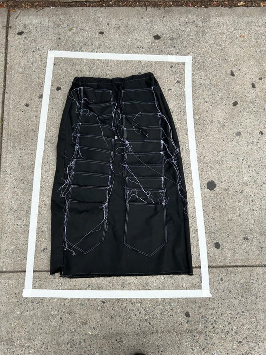 Black Canvas “40PocketsFull” Maxi Skirt